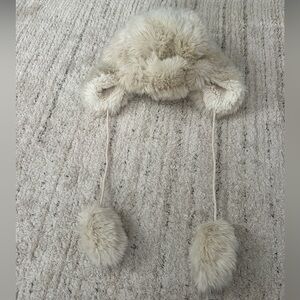 Gap Faux Fur Trapper Hat with Pom Poms